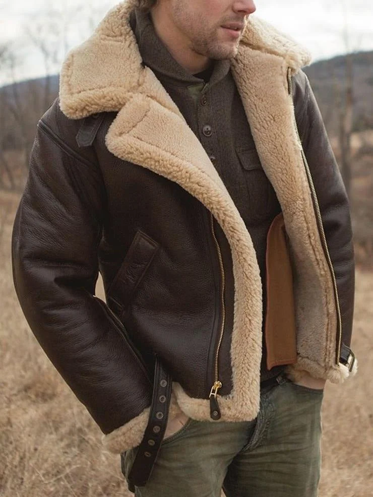 Fletcher™ | Premium Lammfelllederjacke