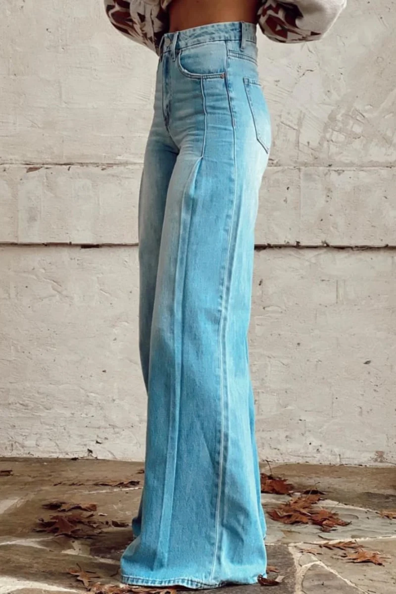Susan | Stilvolle Denim-Hosen mit weitem Bein