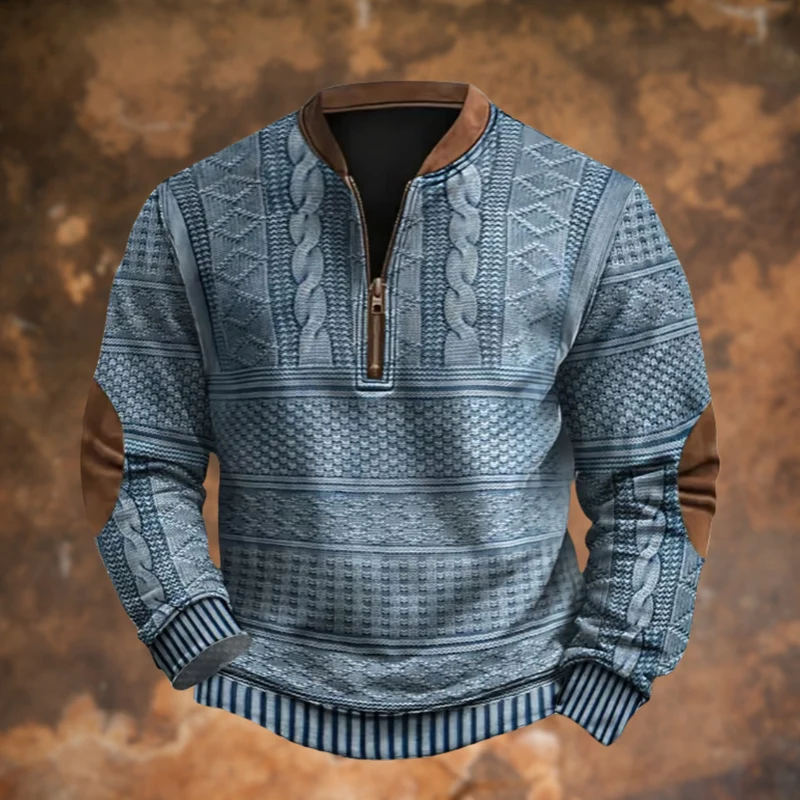 Jürgen – Strickpullover mit Reißverschlussdetail
