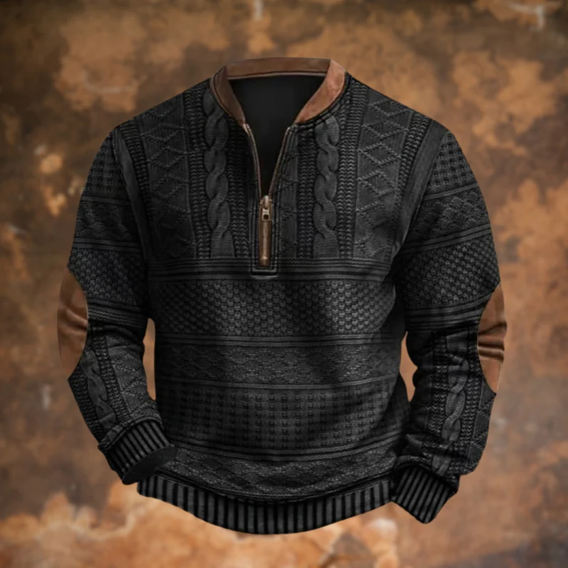 Jürgen – Strickpullover mit Reißverschlussdetail