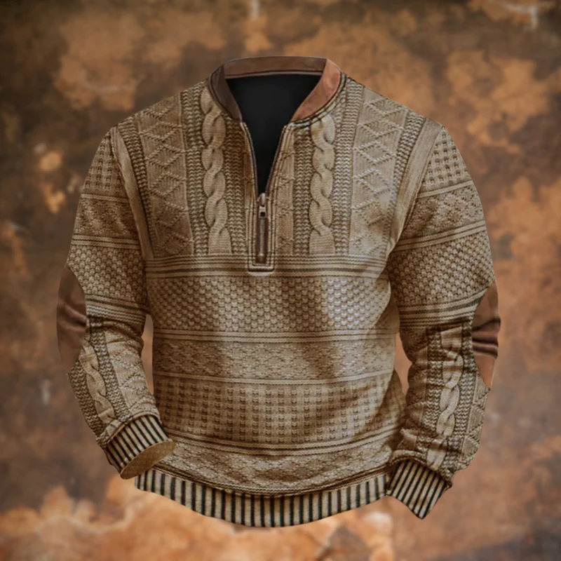 Jürgen – Strickpullover mit Reißverschlussdetail