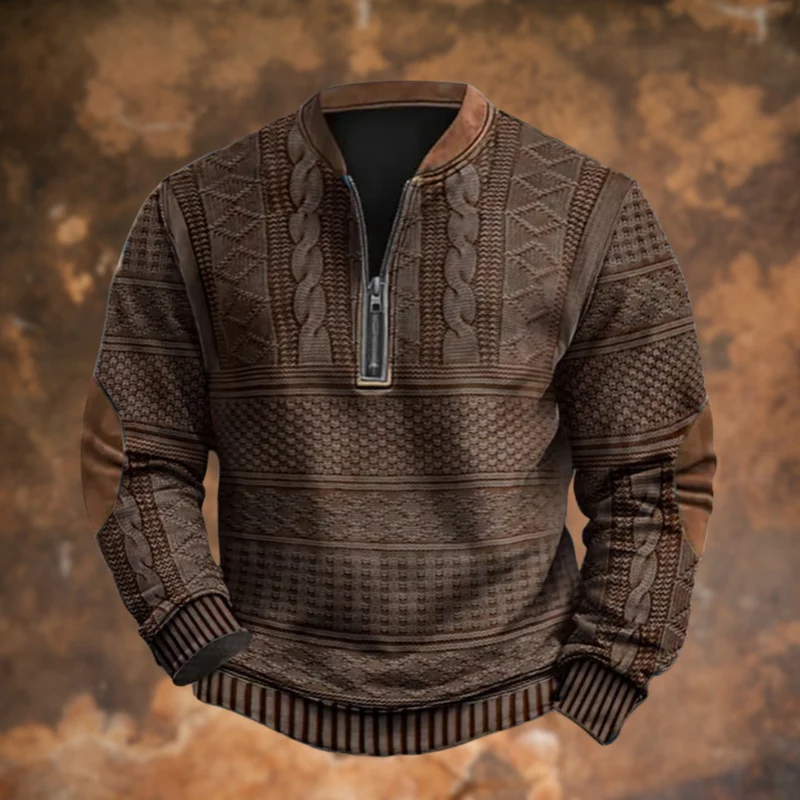 Jürgen – Strickpullover mit Reißverschlussdetail