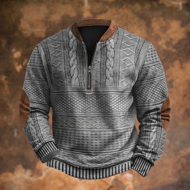 Jürgen – Strickpullover mit Reißverschlussdetail