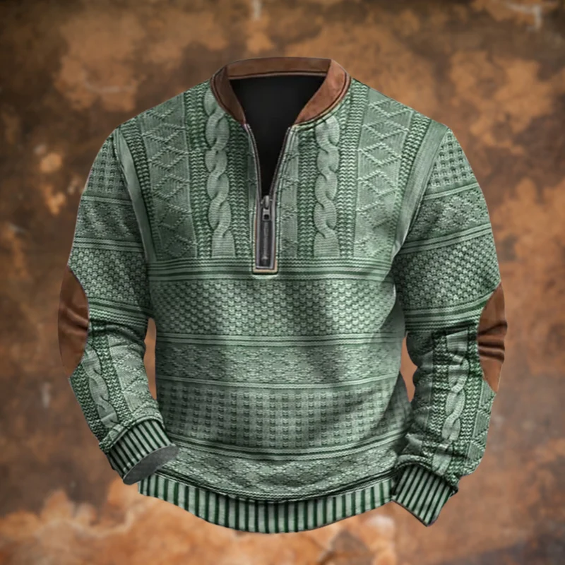 Jürgen – Strickpullover mit Reißverschlussdetail