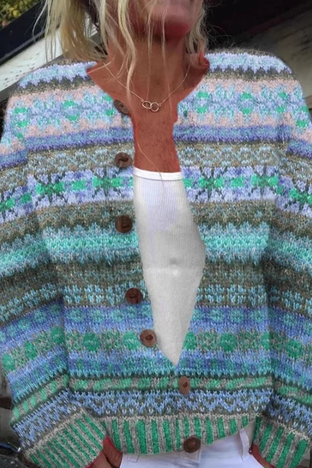 Lotte - Blauer Nordischer Cardigan