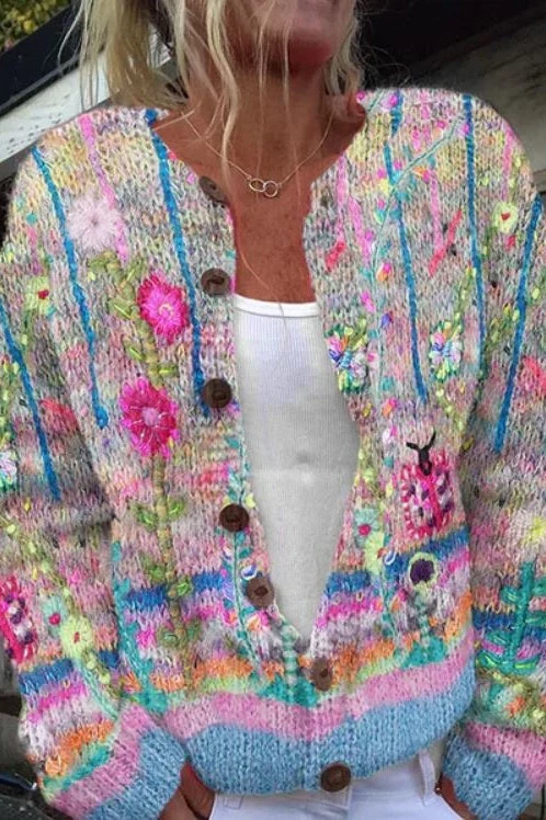 Sanne - Bunter Floral Cardigan