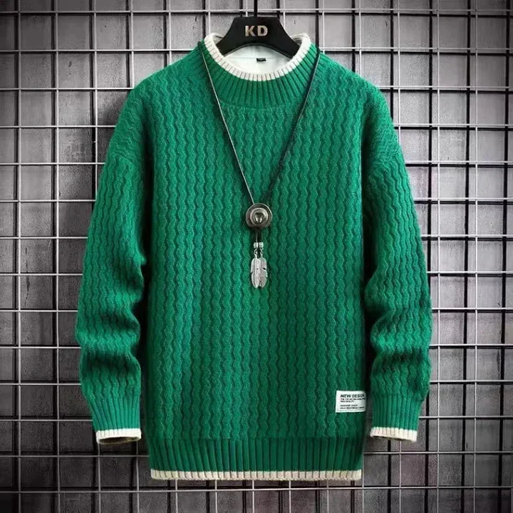 Levi | Farbblockierter Kabelstrick-Turtleneck