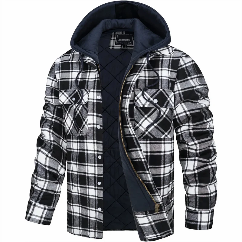 Declan | Karierte Jacke mit Reißverschluss