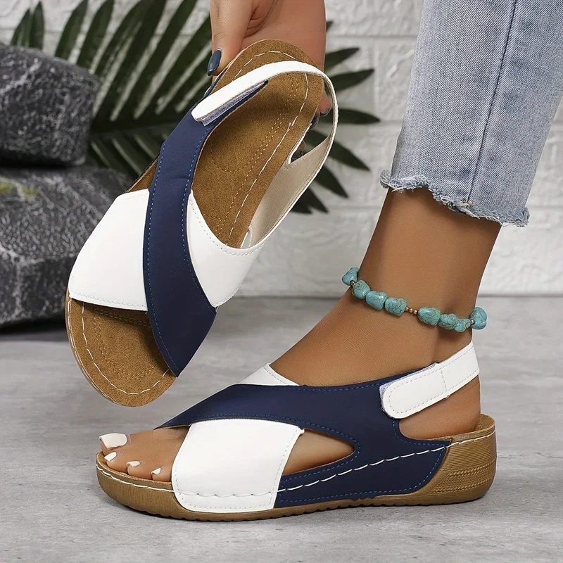 Orthopädische Damen Wandersandalen mit Klettverschluss
