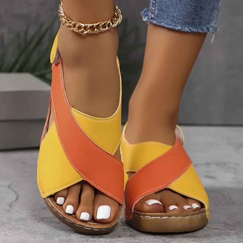 Orthopädische Damen Wandersandalen mit Klettverschluss