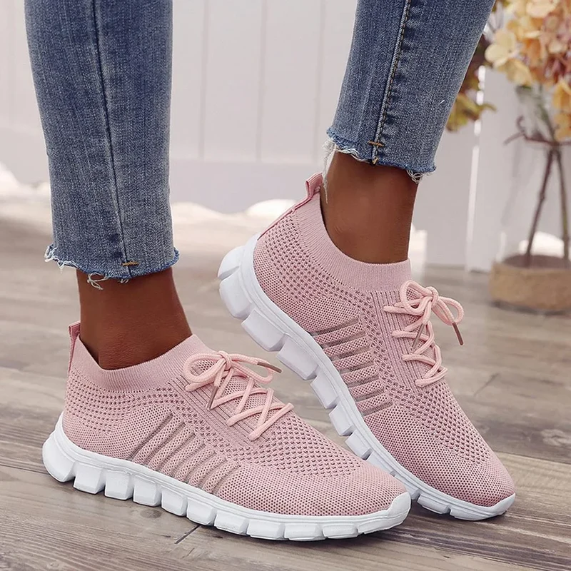 Damen Orthopädische Sneakers mit Atmungsaktivem Netz