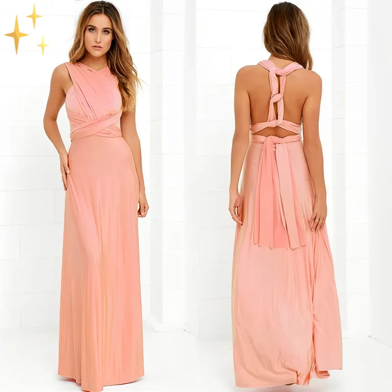 Damen Maxikleid mit verstellbarem Nackenband