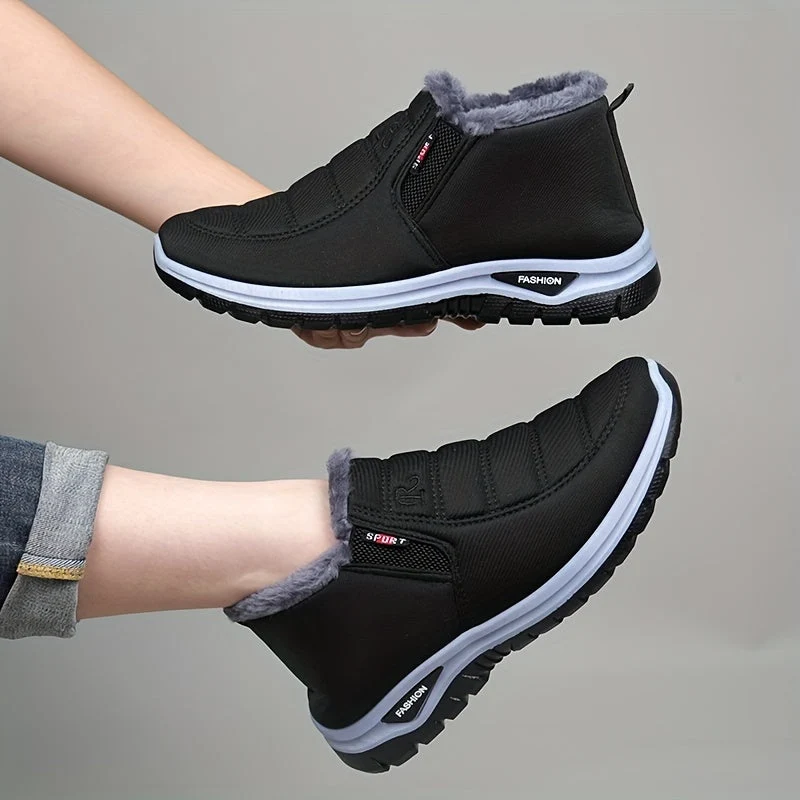 Winterschuhe Herren | Slip-On Mittlerer Schnitt Mit Elastikseitenteilen