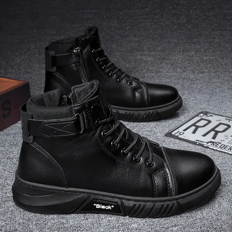 Winterstiefel Herren | Hoher Schaft Mit Schnürung Und Knöchelriemen