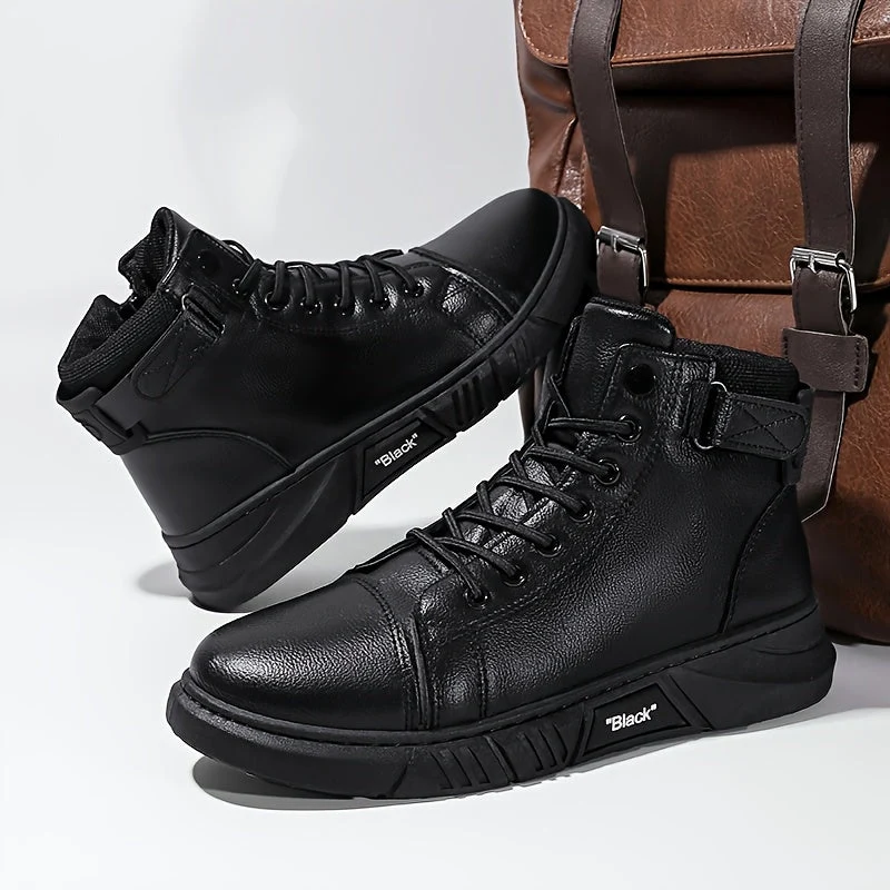 Winterstiefel Herren | Hoher Schaft Mit Schnürung Und Knöchelriemen