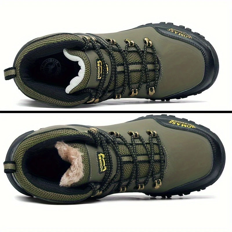 Winterschuhe Herren | Schnür-Wanderschuhe Mit Profilsohle