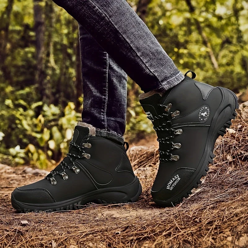 Winterschuhe Herren | Schnür-Wanderschuhe Mit Profilsohle
