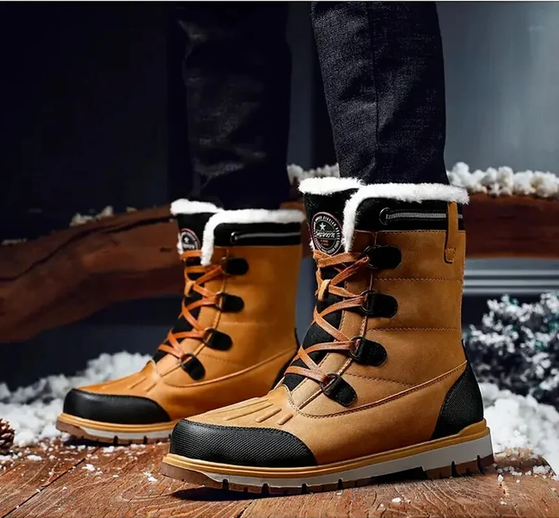 Winterschuhe Herren | Mittelhohe Schnürstiefel
