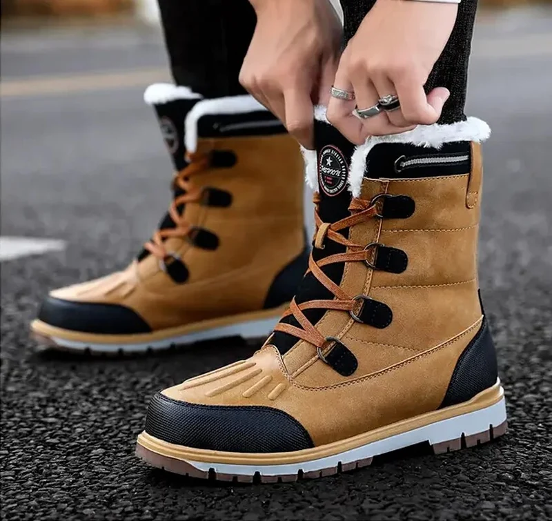 Winterschuhe Herren | Mittelhohe Schnürstiefel