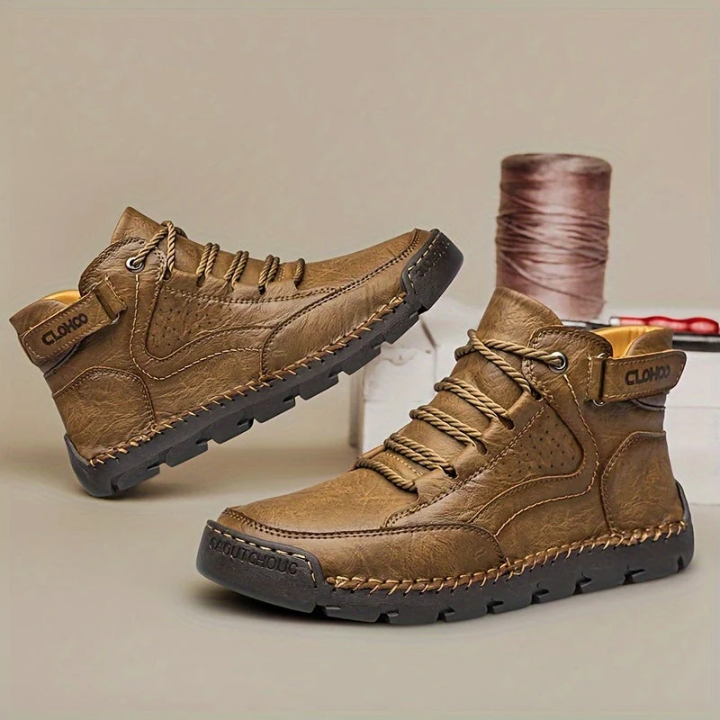 Winterschuhe Herren | Gefütterte Schnürstiefel Knöchelhoch