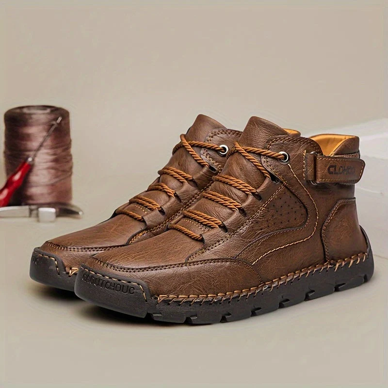 Winterschuhe Herren | Gefütterte Schnürstiefel Knöchelhoch
