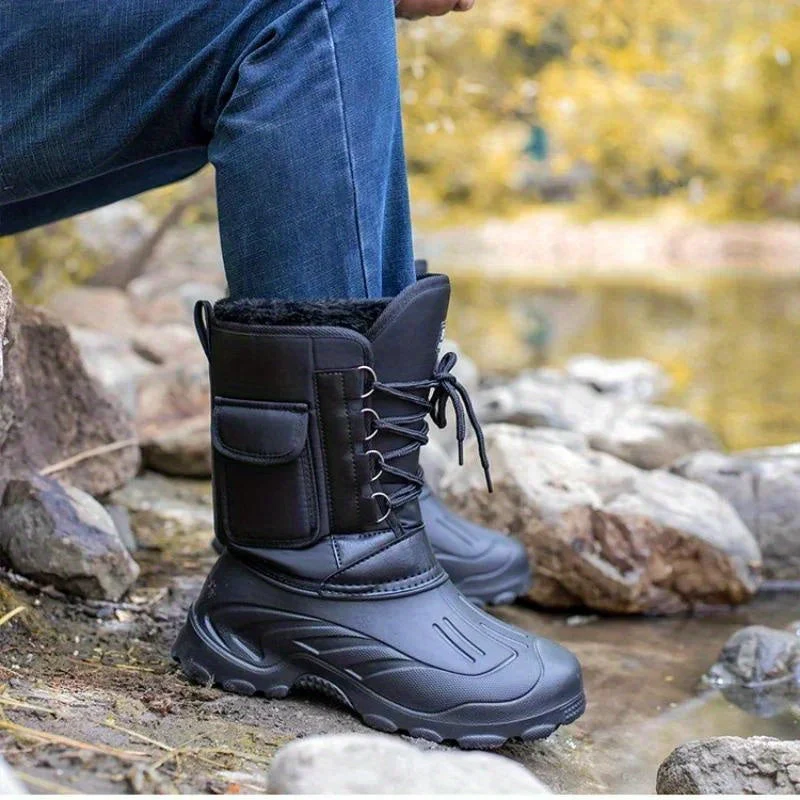 Winterschuhe Herren | Outdoor Hoher Stiefel Mit Schnürung