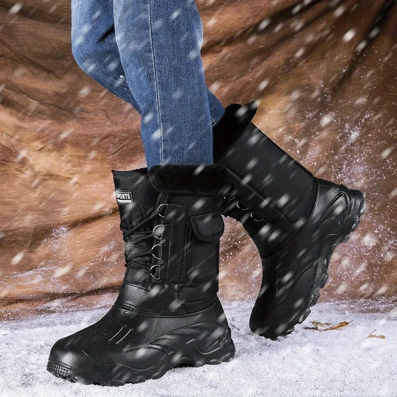 Winterschuhe Herren | Outdoor Hoher Stiefel Mit Schnürung
