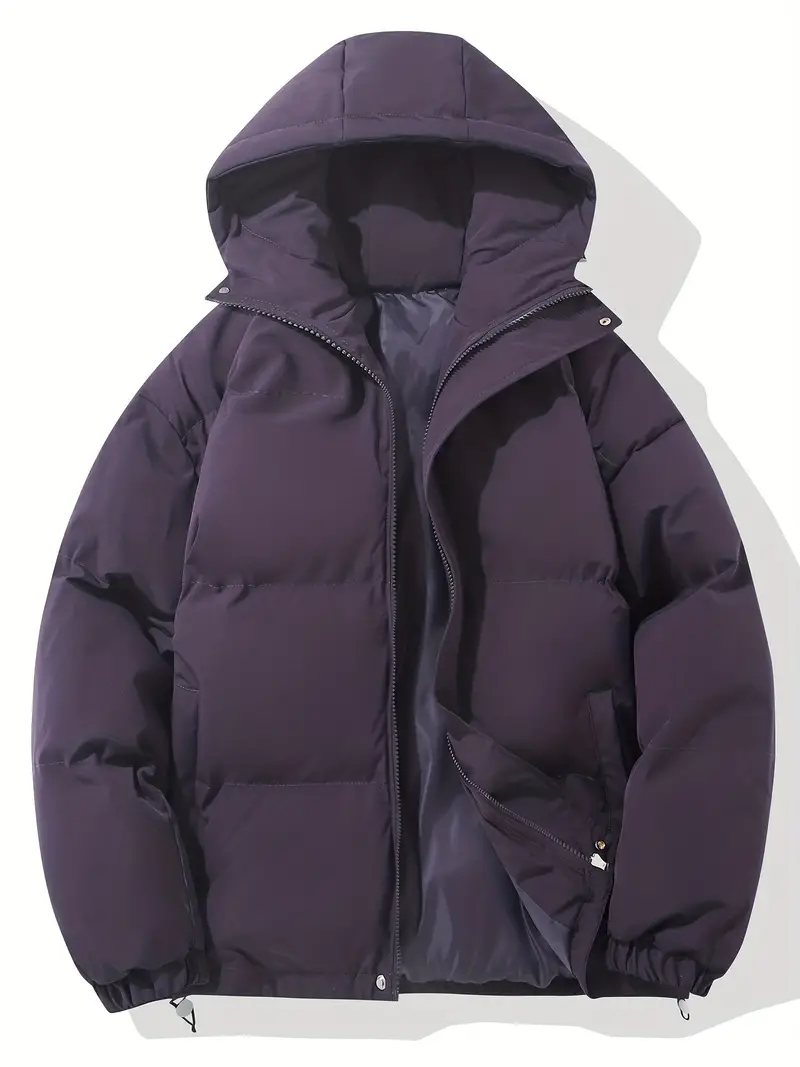Unisex Winterjacke | Gepolsterte Steppjacke Mit Kapuze