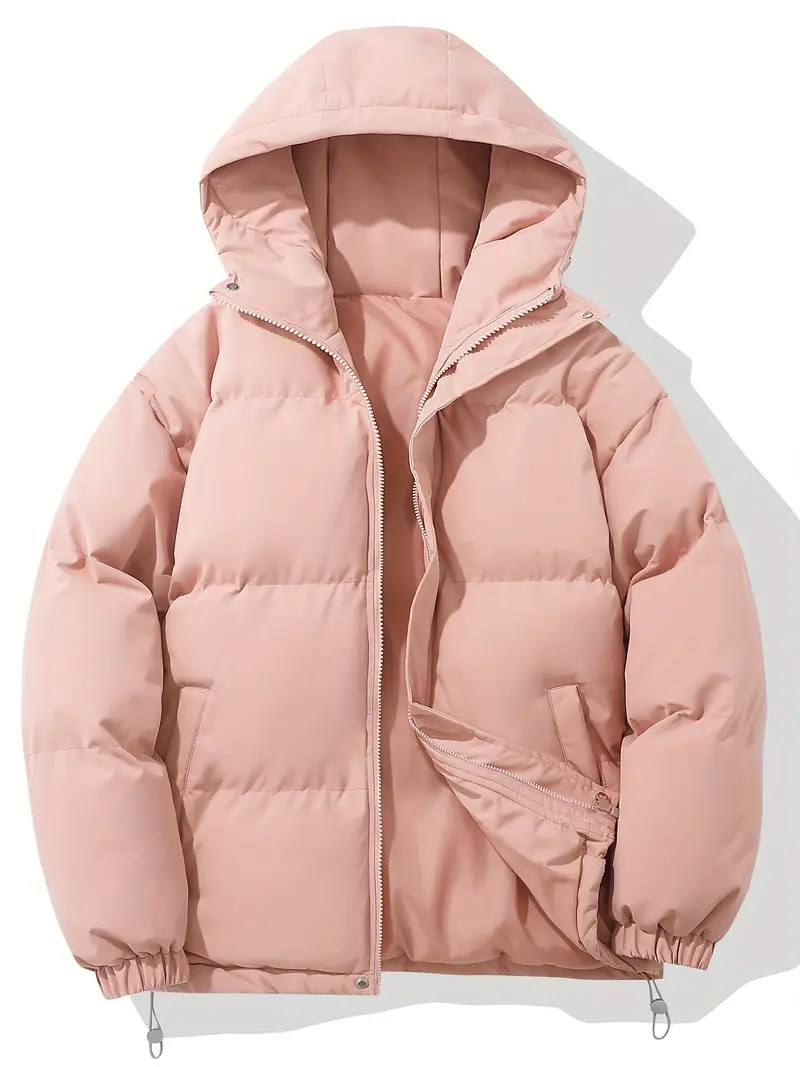 Unisex Winterjacke | Gepolsterte Steppjacke Mit Kapuze