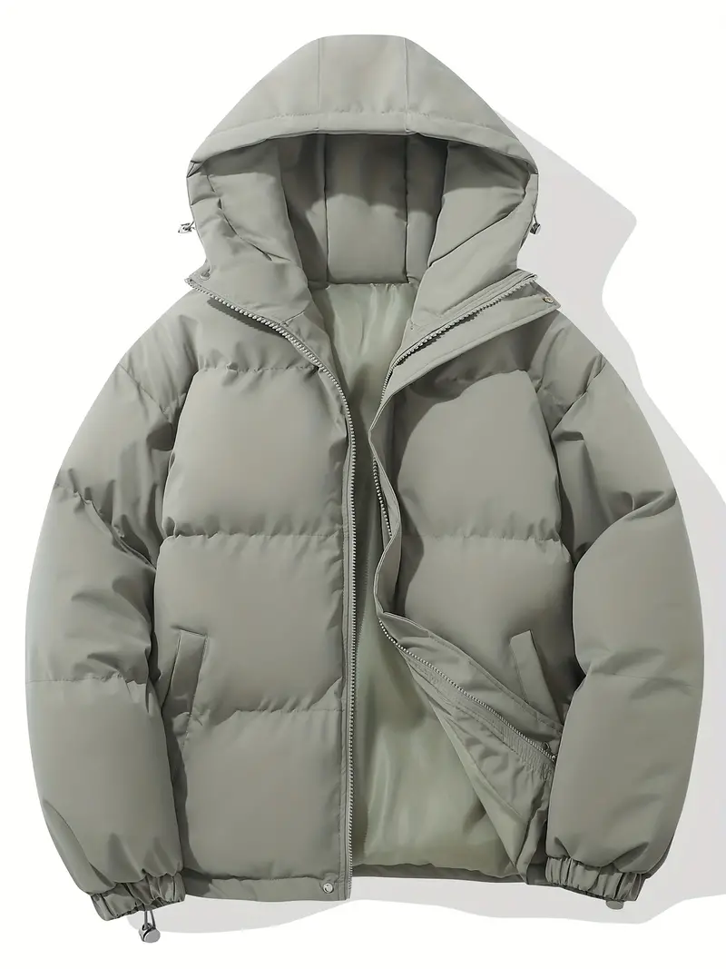 Unisex Winterjacke | Gepolsterte Steppjacke Mit Kapuze