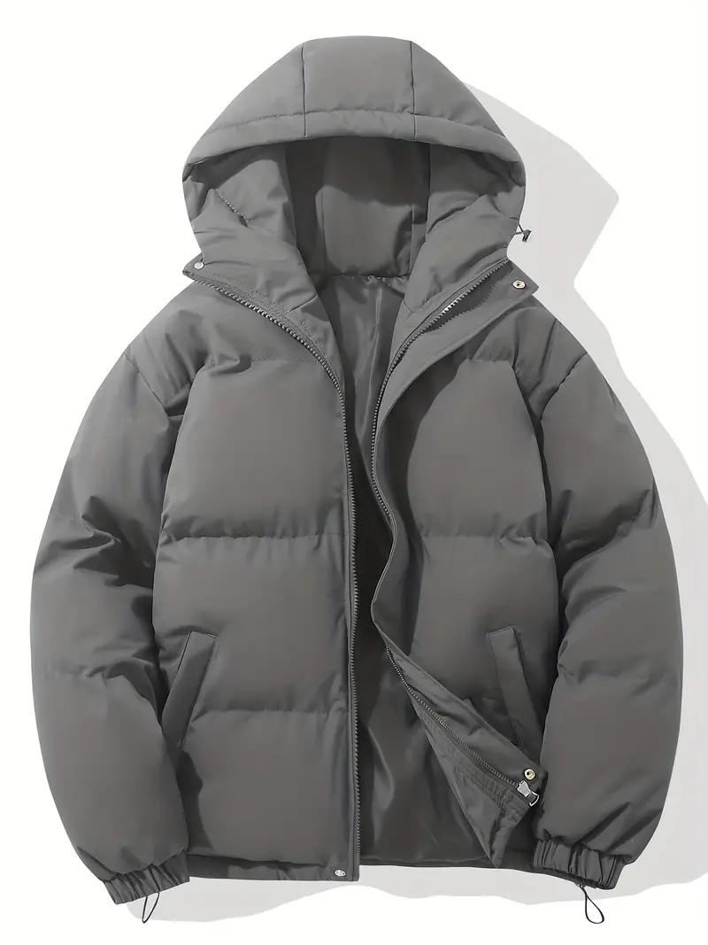 Unisex Winterjacke | Gepolsterte Steppjacke Mit Kapuze