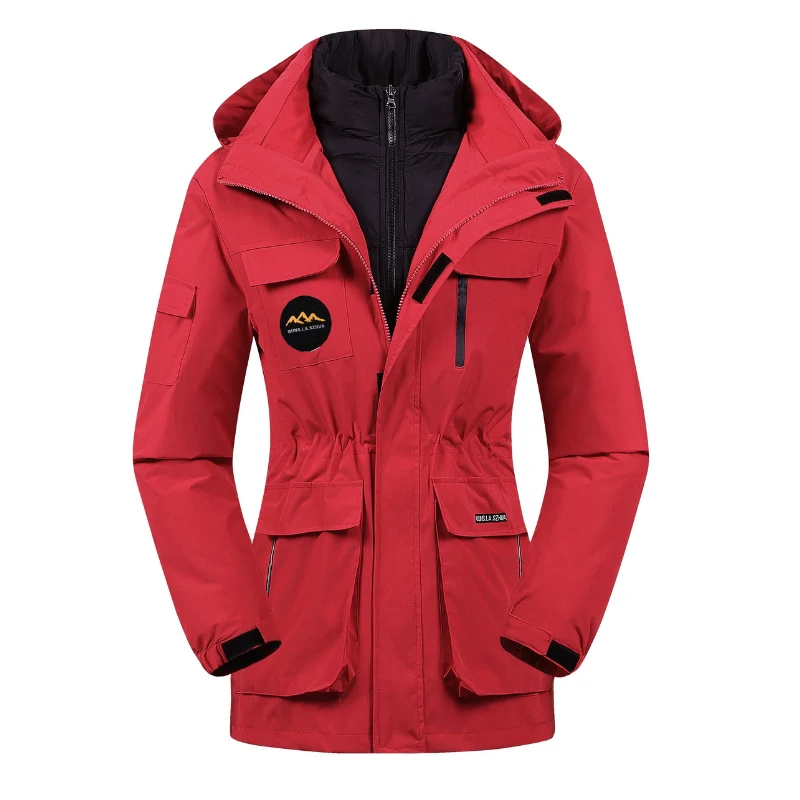 Damen Skijacke mit Kapuze | Sportliche Outdoor Winterjacke