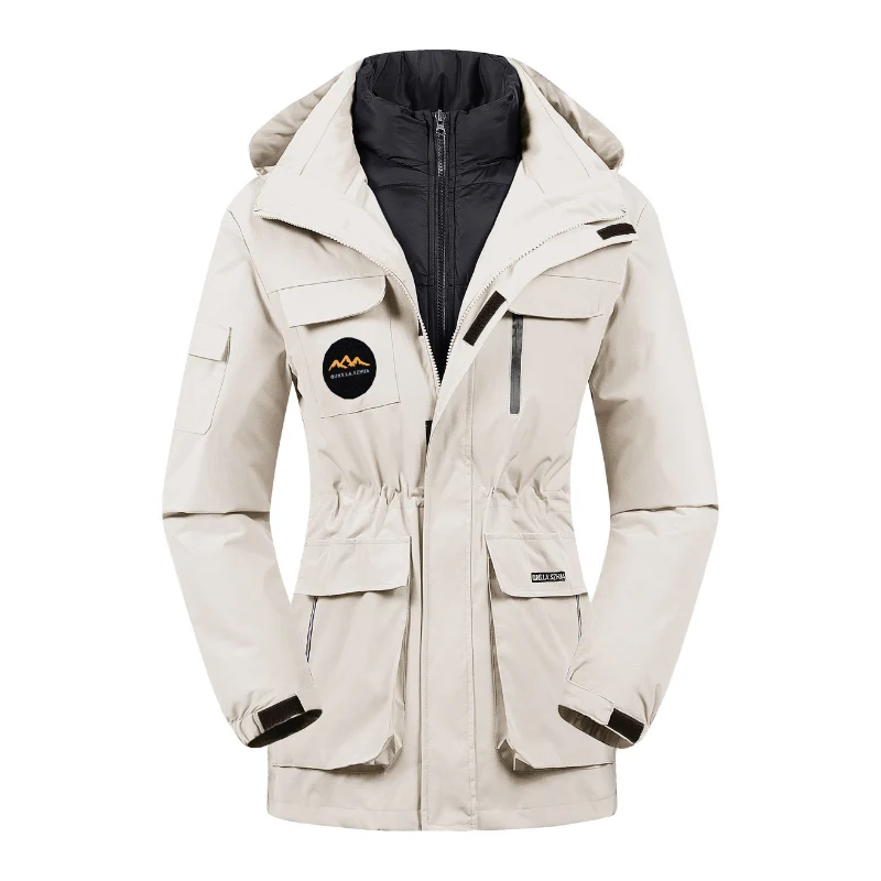 Damen Skijacke mit Kapuze | Sportliche Outdoor Winterjacke