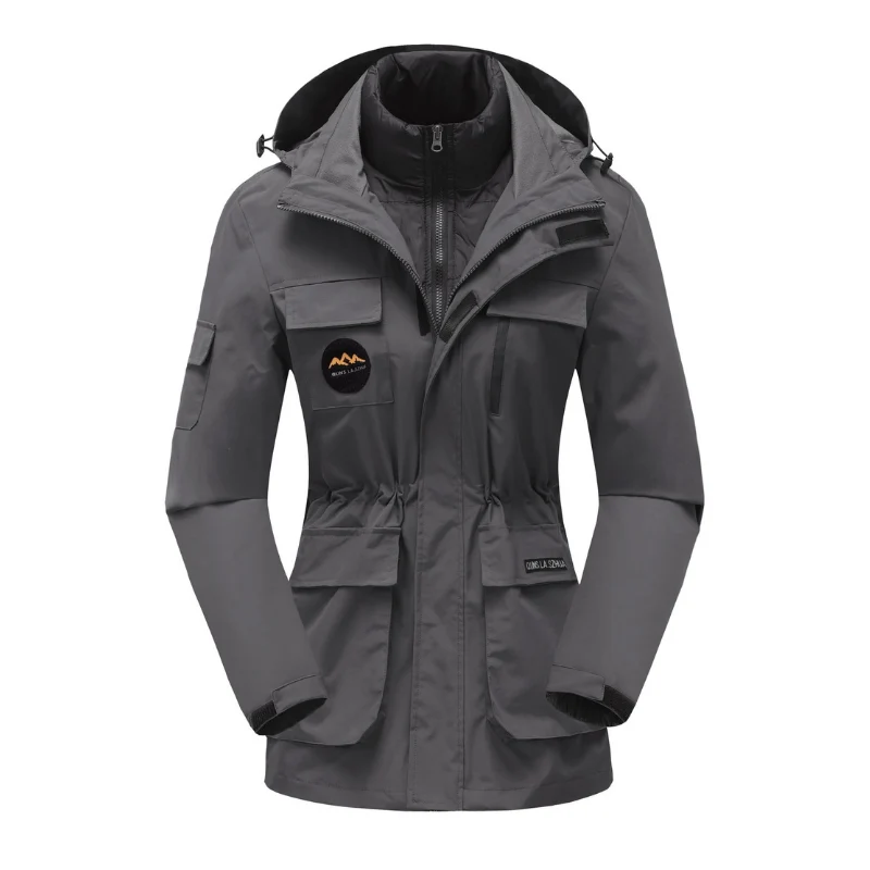 Damen Skijacke mit Kapuze | Sportliche Outdoor Winterjacke