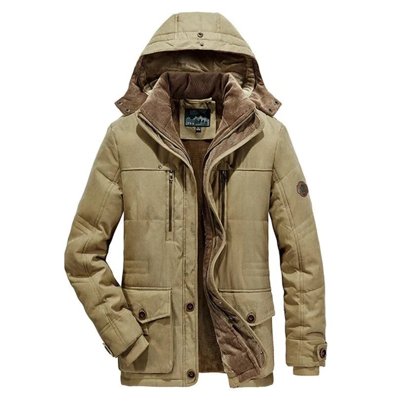 Winterjacke Herren | Fleece Gefüttert Kapuze