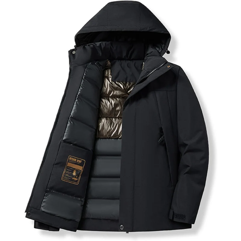 Skijacke mit Kapuze und Taschen | Winterjacke