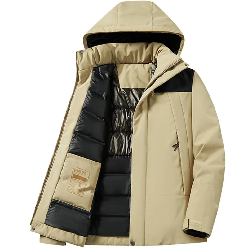 Skijacke mit Kapuze und Taschen | Winterjacke