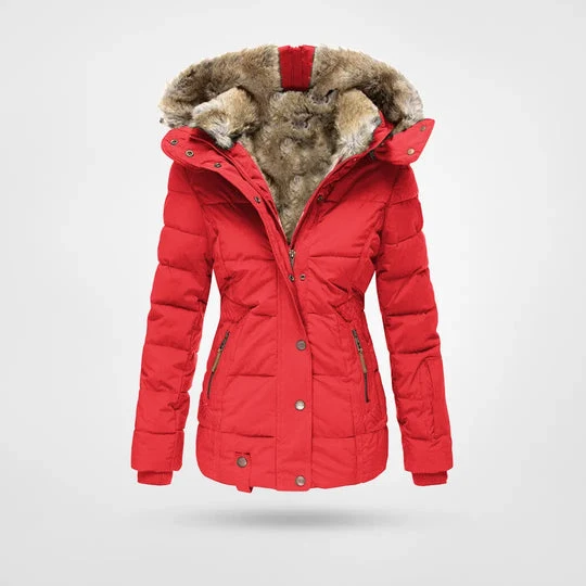 Winterjacke Damen Mit Kapuze | Wintermantel Gefüttert Mit Reißverschluss