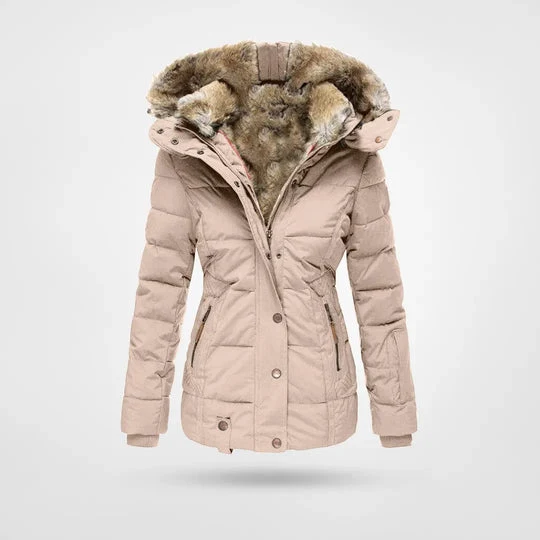 Winterjacke Damen Mit Kapuze | Wintermantel Gefüttert Mit Reißverschluss