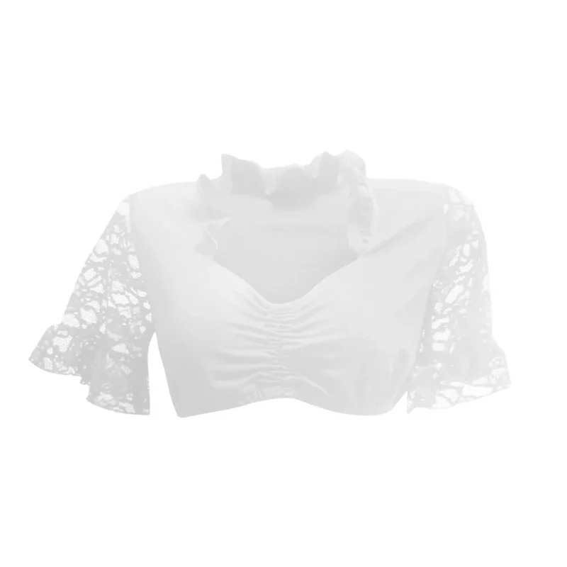 Damen Oktoberfest Bluse Dirndl | Halblang Transparent