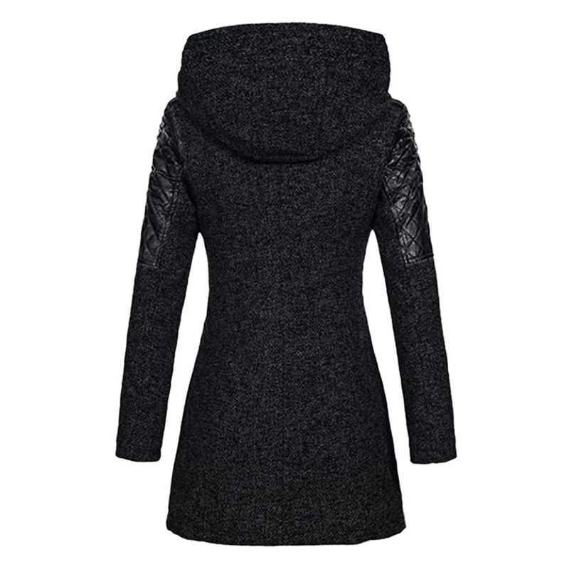 Winterjacke Damen Mit Kapuze | Lang Geschnitten Mit Reißverschluss