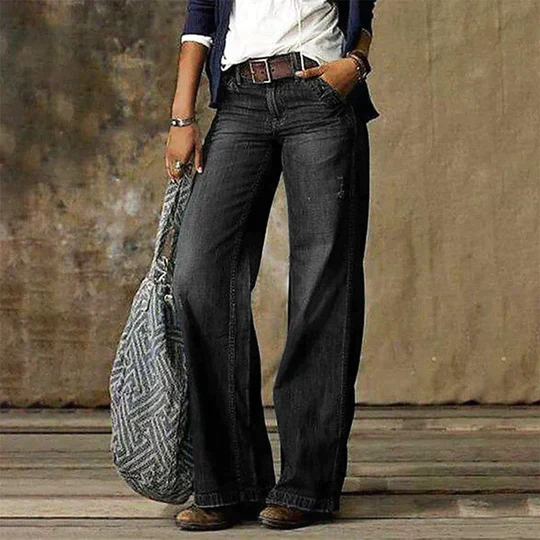Damen Baggy Jeans Locker Geschnitten | High Waist 5-Taschen