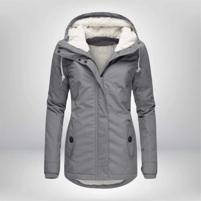 Winterjacke Damen mit Kapuze | Gefütterte Übergangsjacke