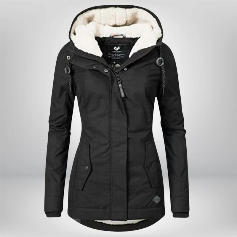 Winterjacke Damen mit Kapuze | Gefütterte Übergangsjacke