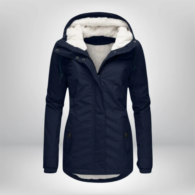 Winterjacke Damen mit Kapuze | Gefütterte Übergangsjacke
