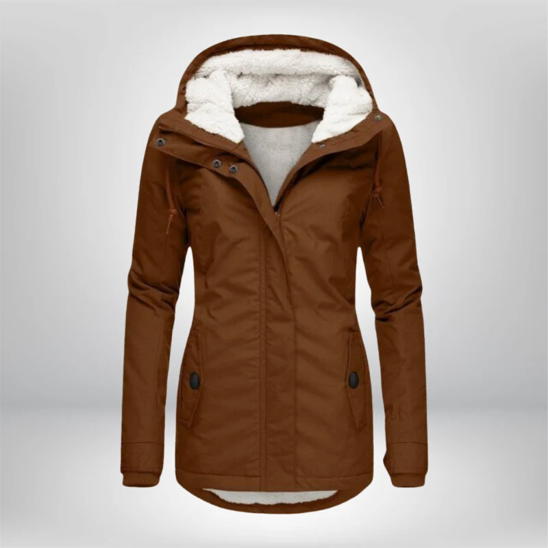 Winterjacke Damen mit Kapuze | Gefütterte Übergangsjacke