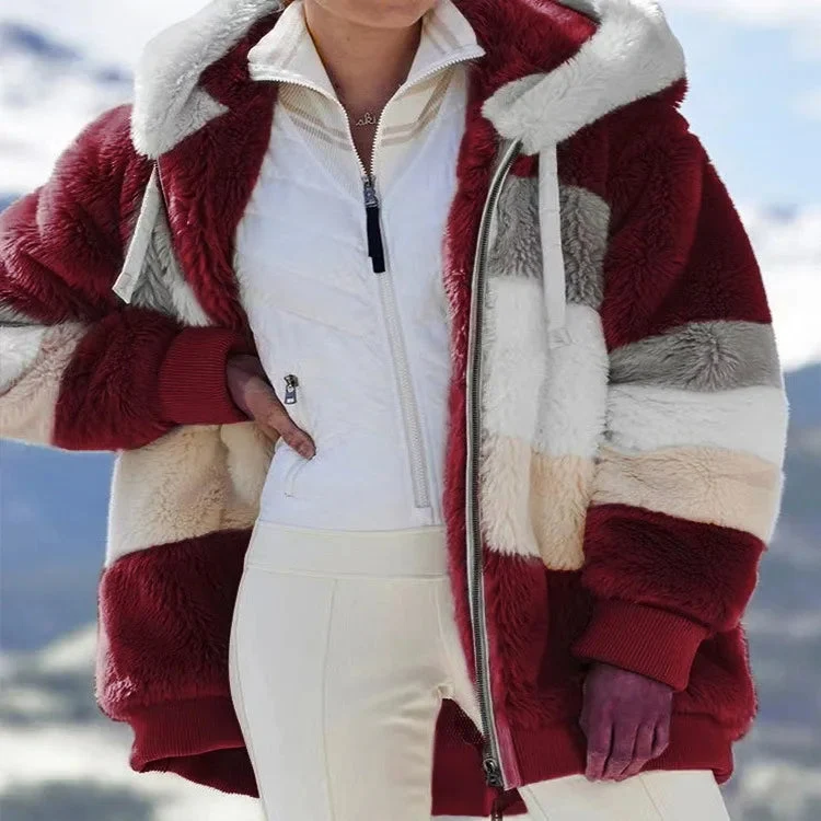 Damen Kapuzenjacke mit Fleecefutter | Reißverschlusstaschen Langarm