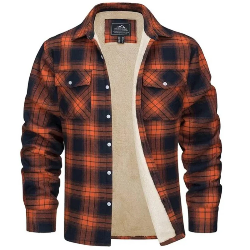 Herren Kariertes Fleecejacke | Freizeit Winterbekleidung