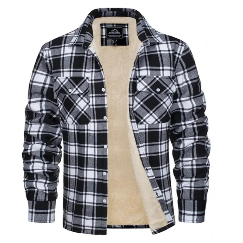 Herren Kariertes Fleecejacke | Freizeit Winterbekleidung