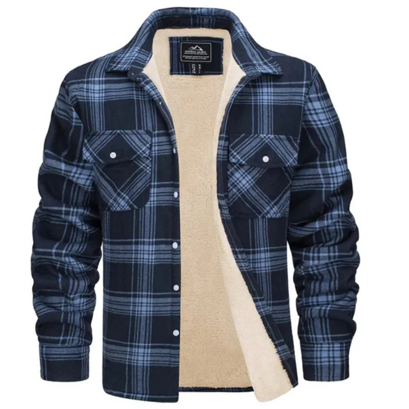 Herren Kariertes Fleecejacke | Freizeit Winterbekleidung